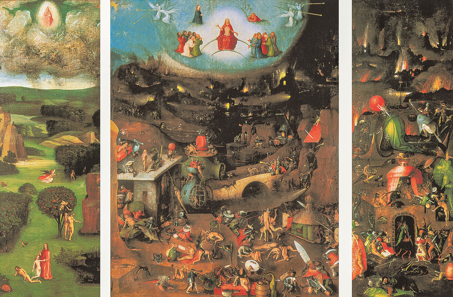 Mittelteil des Triptychons „Weltgericht“ von Hieronymus Bosch